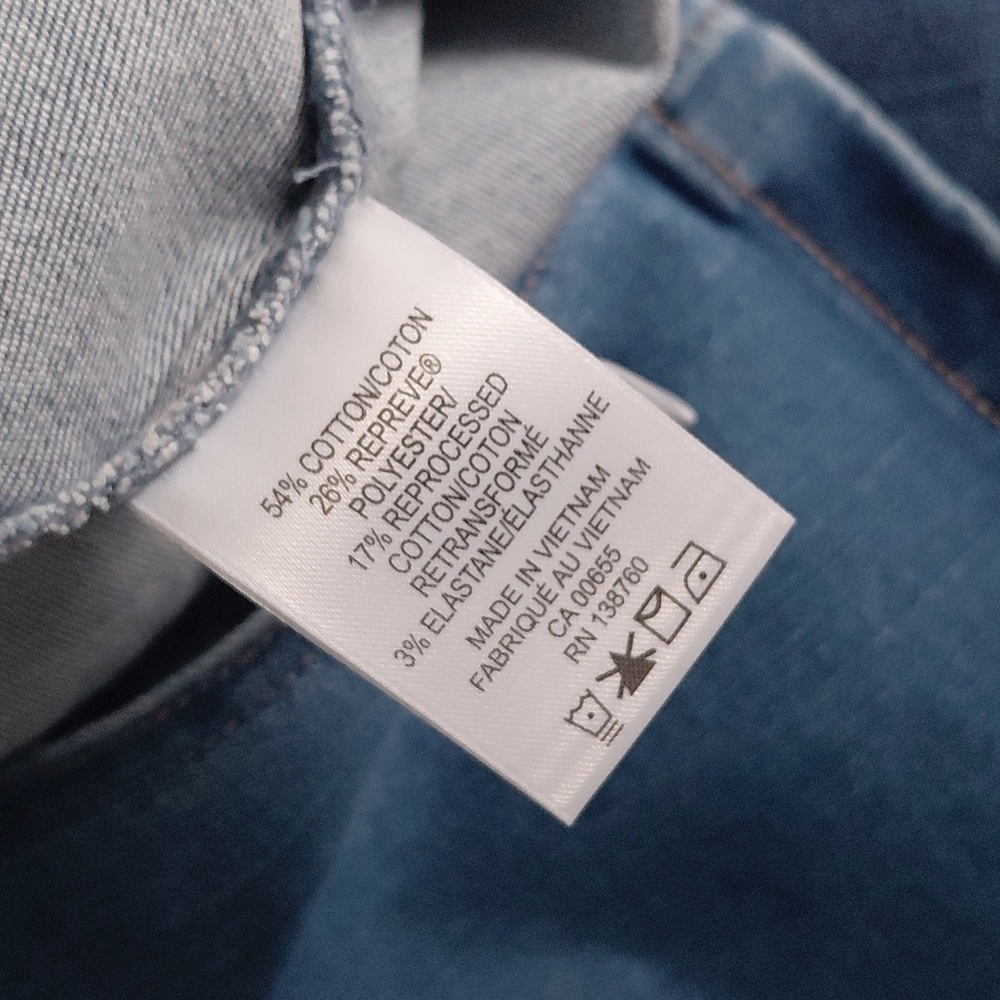 Pull-on Stretch Denim Midi Skirt - Picture 6 of 6